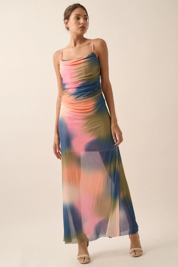 bohemia striped shirt maxi dress Casual Striped Loose-Fit Maxi Shirt Dress for Women