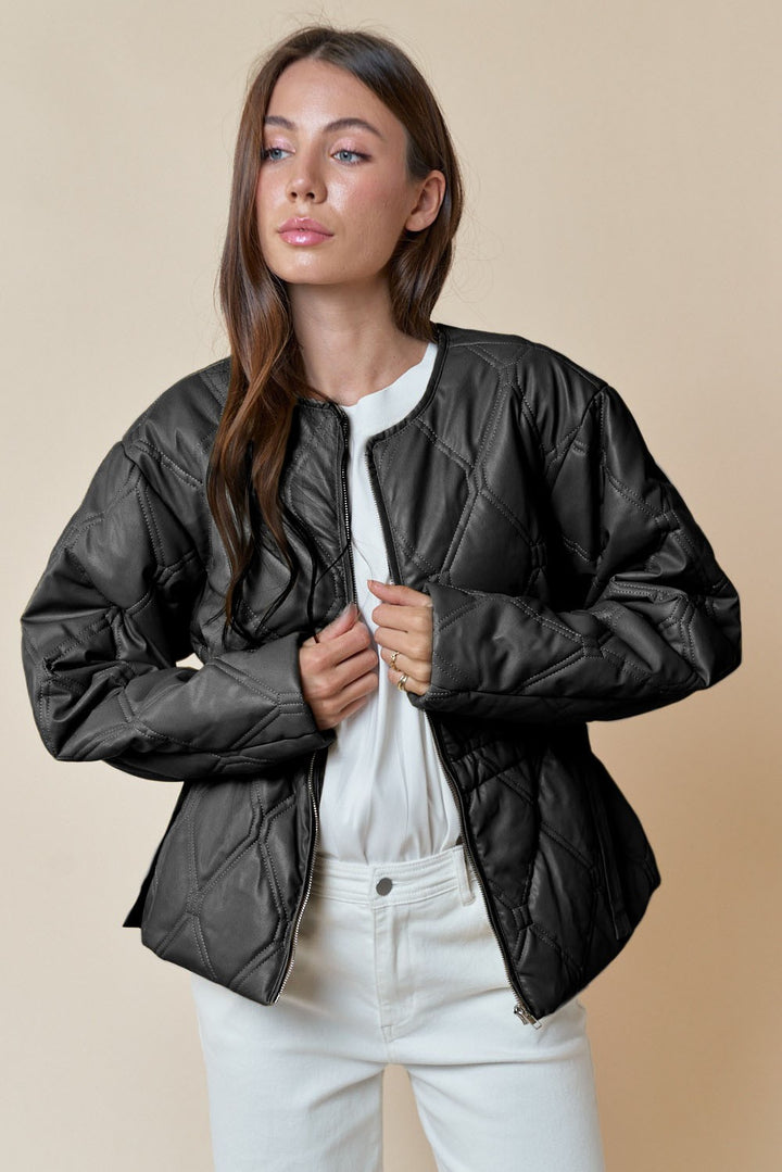 Black P.U. Leather Jacket