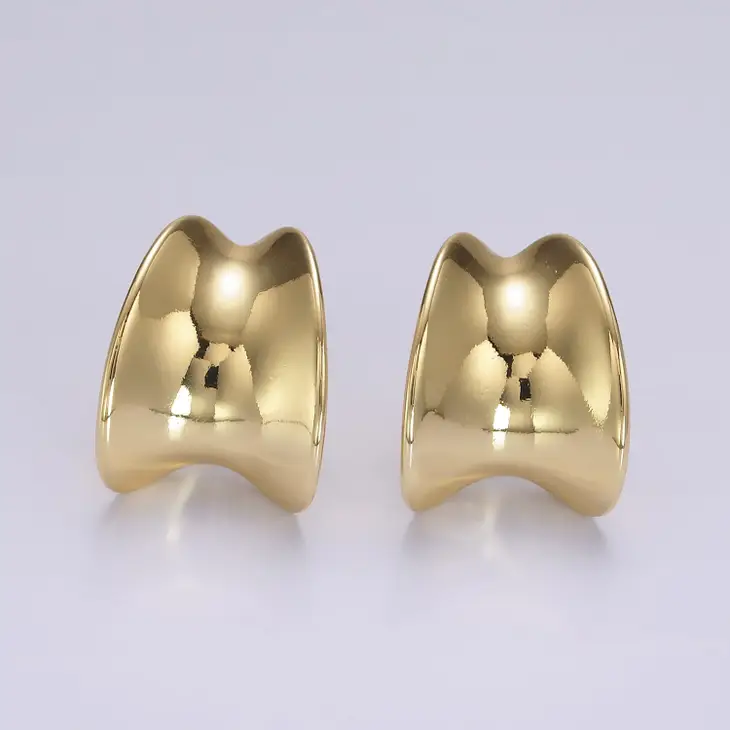 14K Gold Filled 19mm Curved Earring