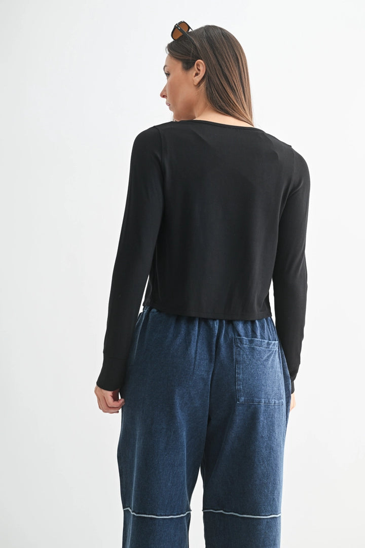 Charming Ballet Tie-Front Sweater