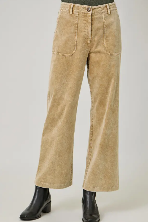 Holly Washed Corduroy Trouser ( 2 Colors-Black & Latte)