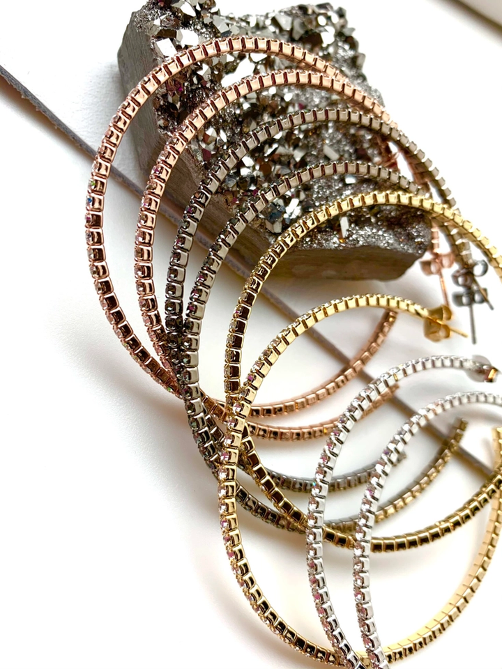 Pave Flex Hoops