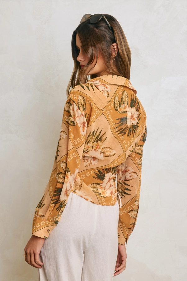 Tropical Knot Detail Shirt