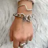 Silver Bangle Bracelet - Beciga