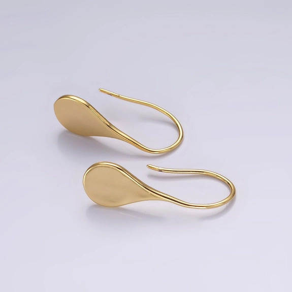 14K Gold Filled Teardrop Minimalist French Hook Earrings