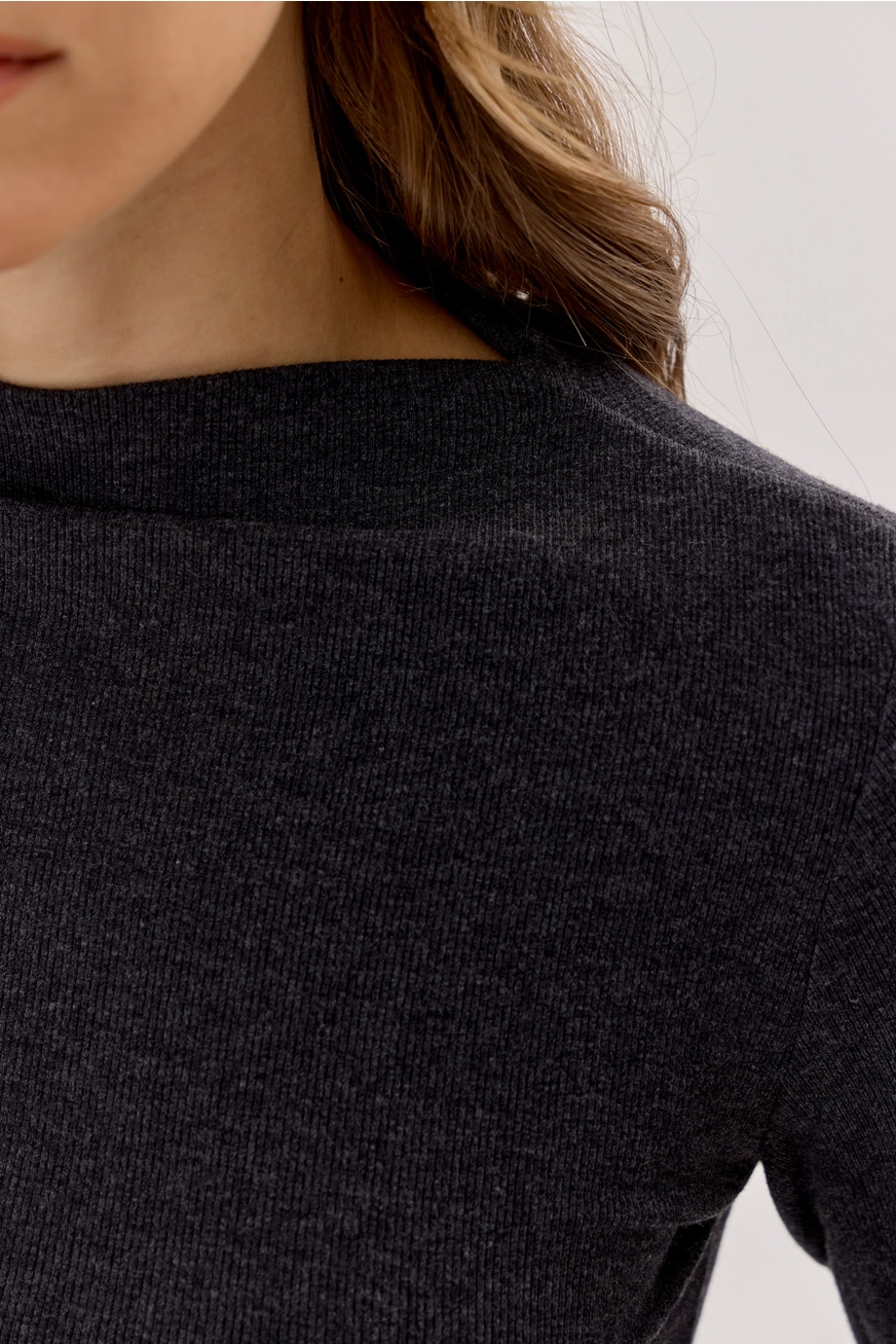 Basic Ribbed Mockneck Knit Top(available in  burgundy, black, & H. Charcoal)
