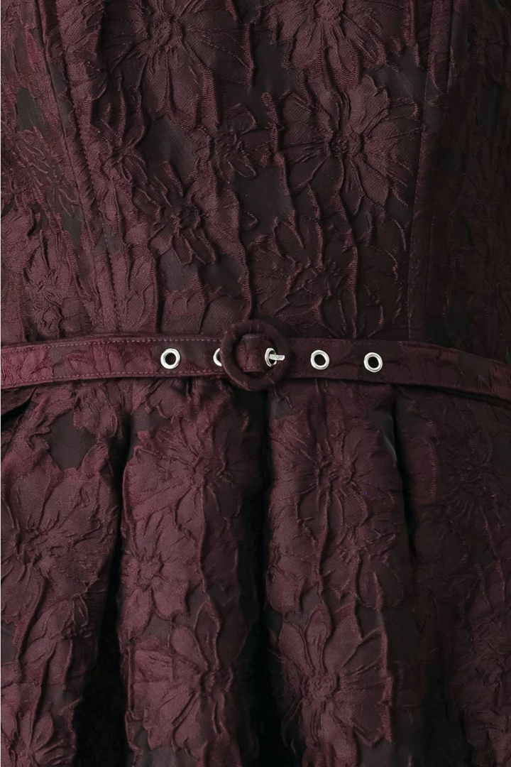 An Embossed Woven Midi Dress