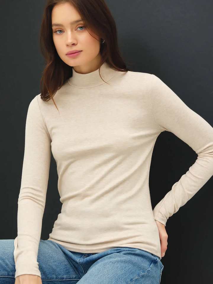 Basic Mock Neck Top(available in charcoal & oatmeal)