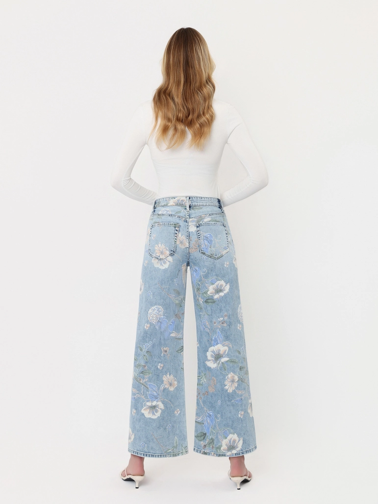 Super High Rise Floral Extreme Vintage Flare Jeans