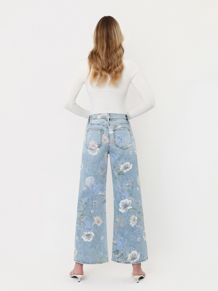 Super High Rise Floral Extreme Vintage Flare Jeans