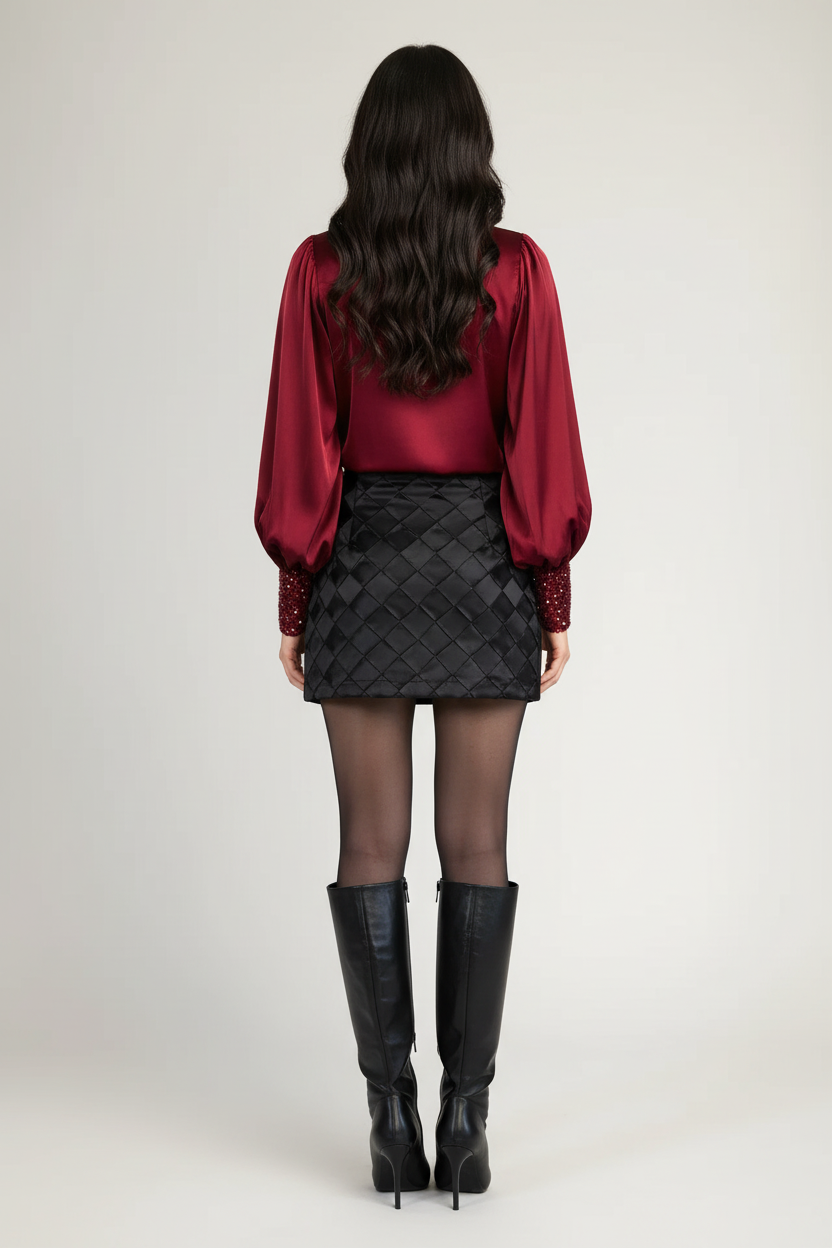 Back view of Tess skirt outfit