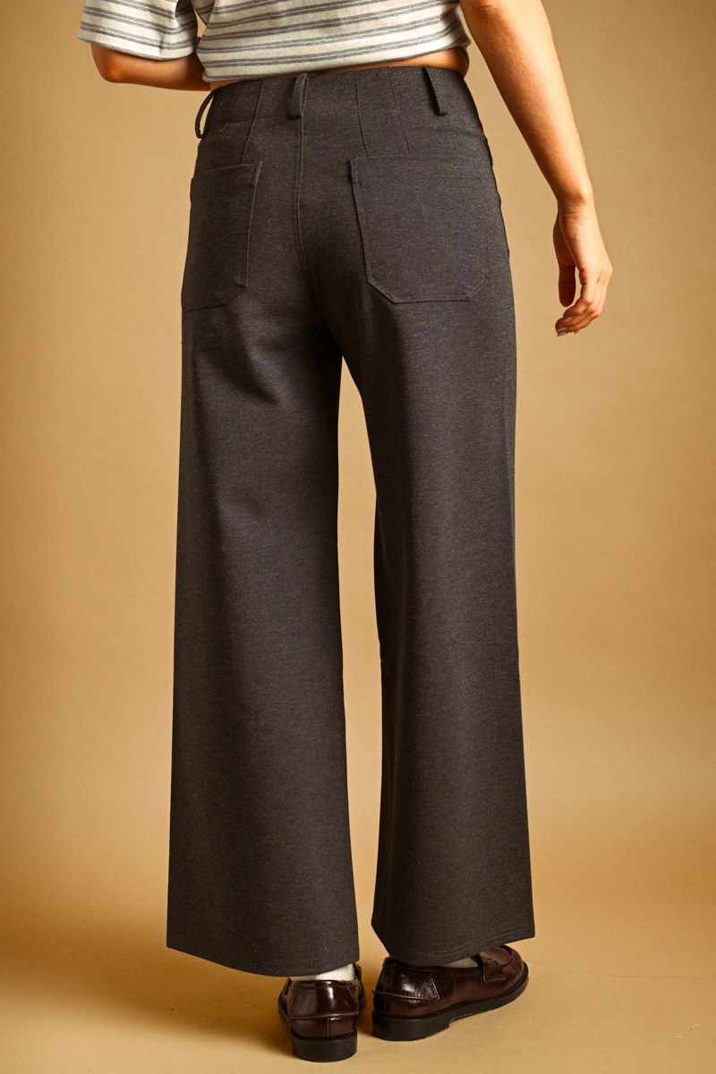 Ponte Fabric Crop Pants