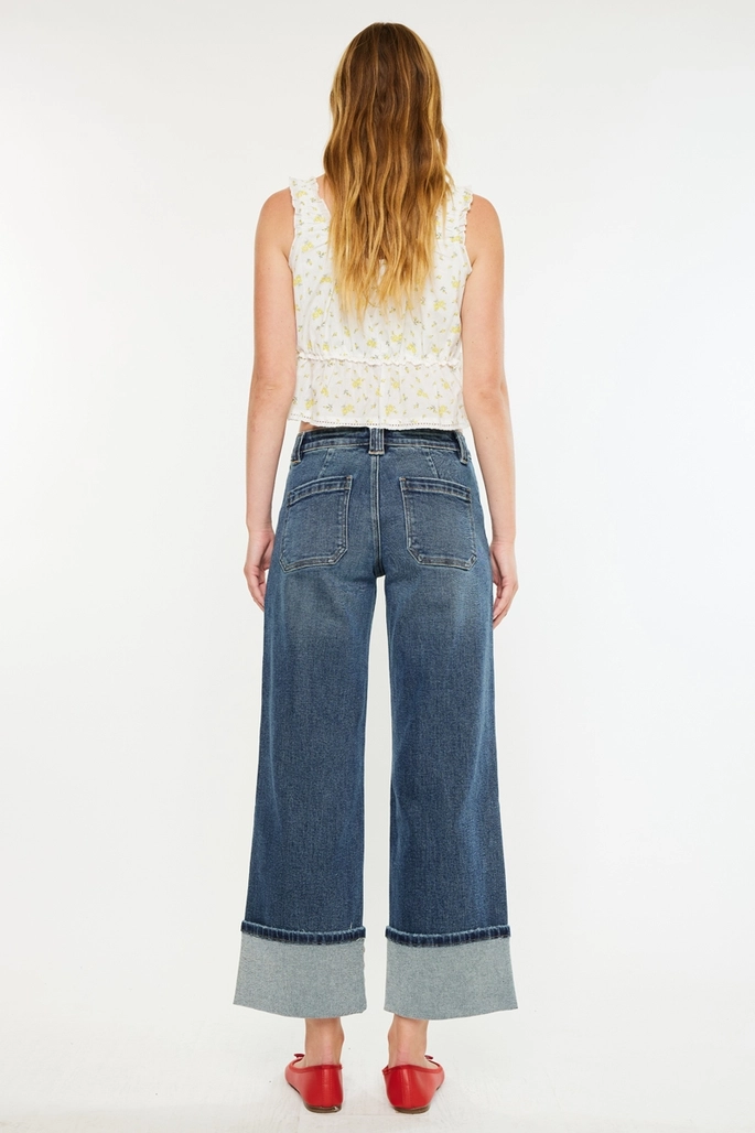 Rylynn Open Pack Mid Rise Wide Leg Jeans
