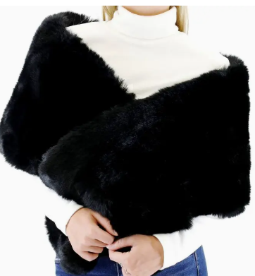 Boujee Faux Felt Mink Fur Scarf Shawl Wrap  (4 Colors!)