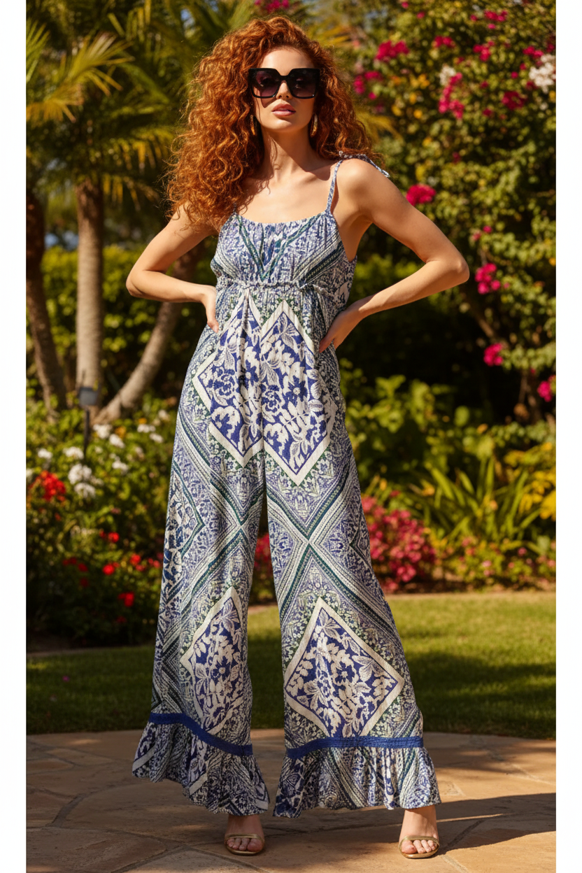 Boho Jumpsuit — Front Red Hair