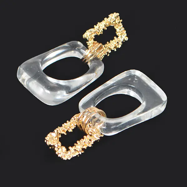 Vintage Metal Clear Earring