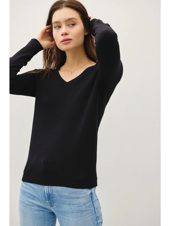 Everyday Classic V- Neck Knit Sweater ( Many Fall Colors!)