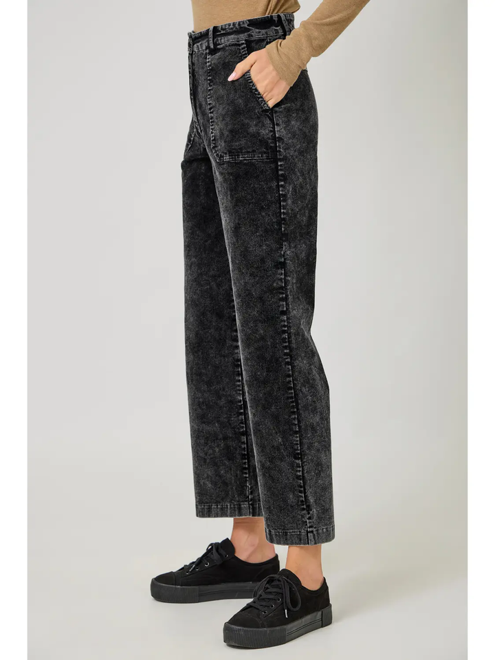 Holly Washed Corduroy Trouser ( 2 Colors-Black & Latte)