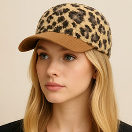 Leopard Print Teddy Bear Baseball Cap