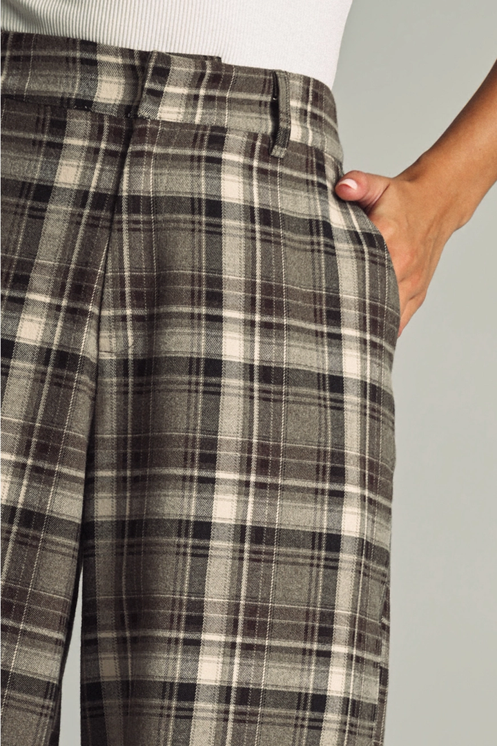 Plaid Pattern Pants