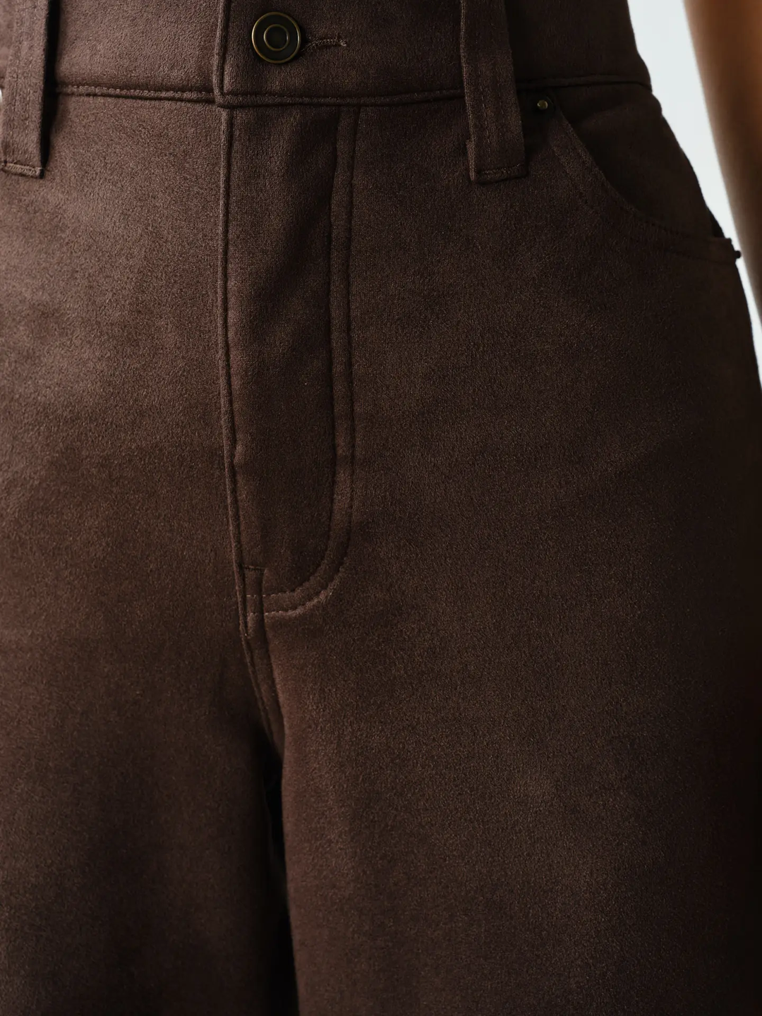 Mojave Suede Finish Wide Leg Pants (available in coffee bean & truffle)