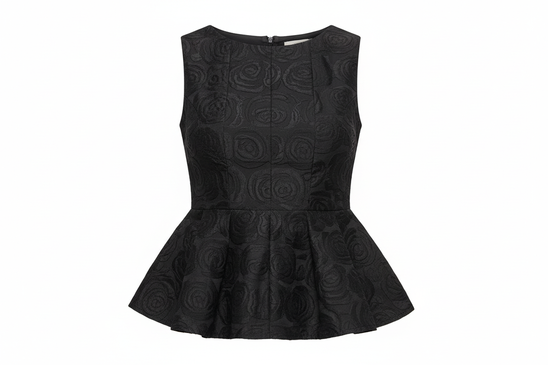 Close-up detail of Tegan Textured top - no model