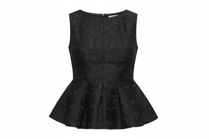 Close-up detail of Tegan Textured top - no model