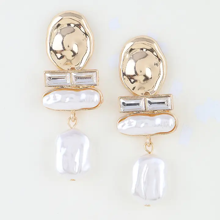 Multi Modern Stone Drop Earrings