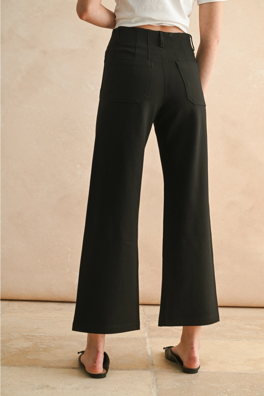 Ponte Fabric Crop Pants