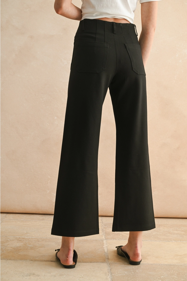 Ponte Fabric Crop Pants
