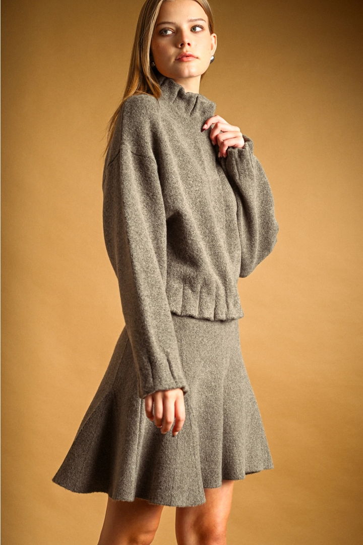 Flare Bottom Knit Skirt