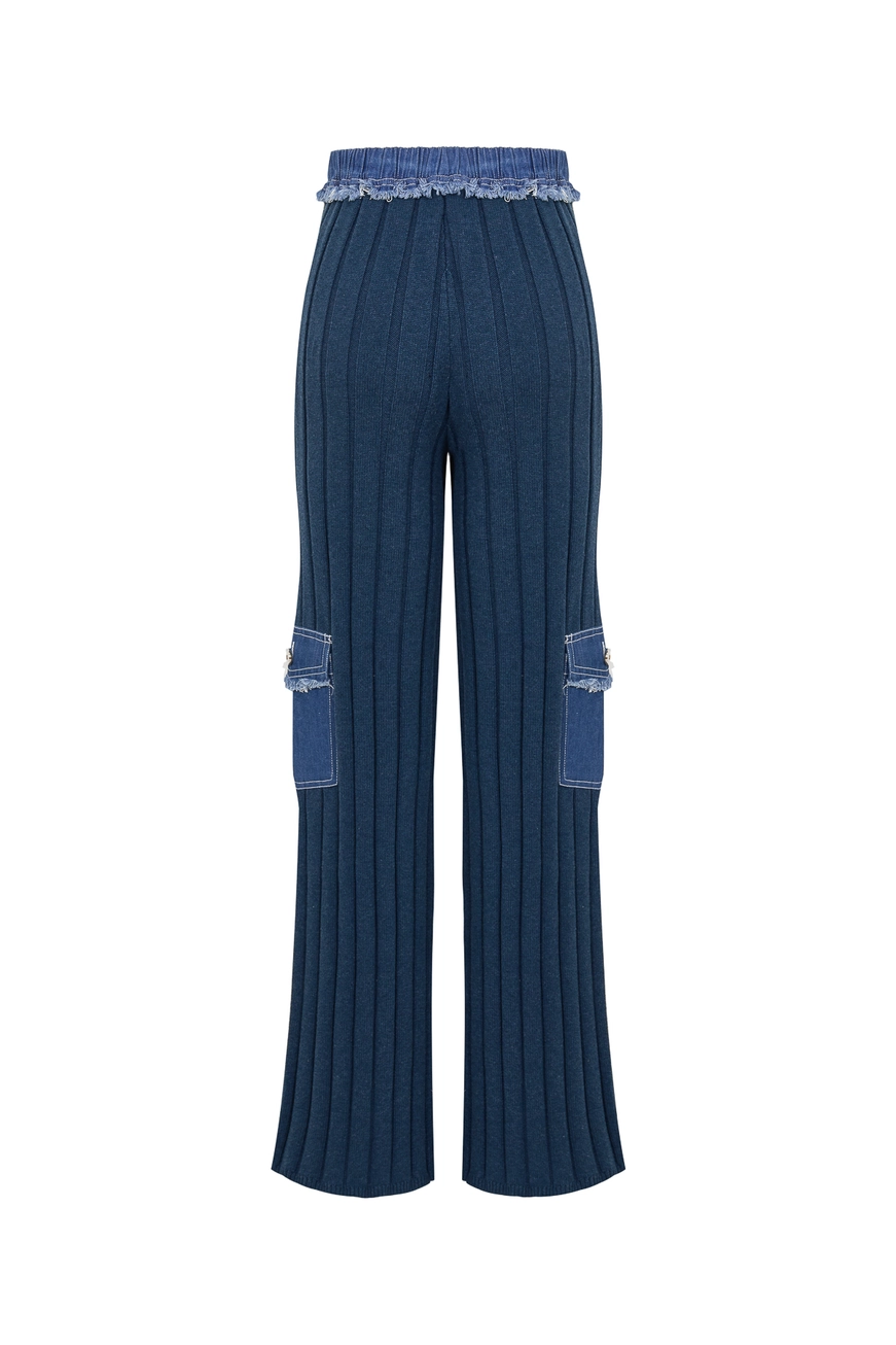 Jolie Knit Contrast Cargo Pants