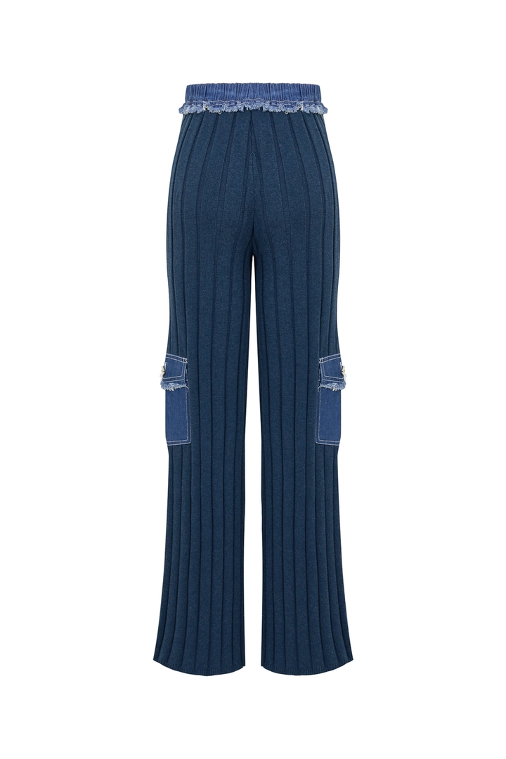 Jolie Knit Contrast Cargo Pants