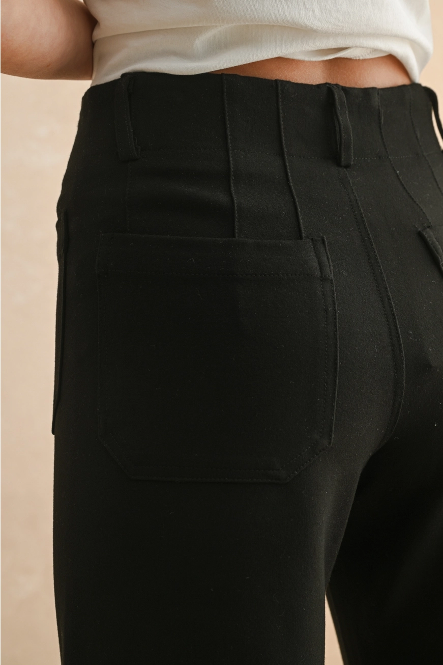 Ponte Fabric Crop Pants