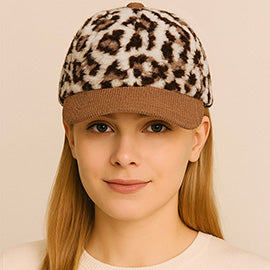 Leopard Print Teddy Bear Baseball Cap