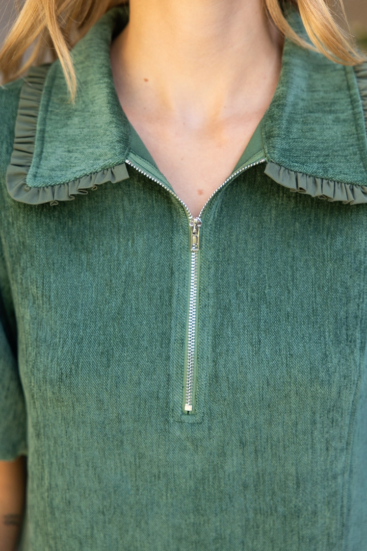 Raquel Ruffle Pocket Detail Dress(available in burgundy only)