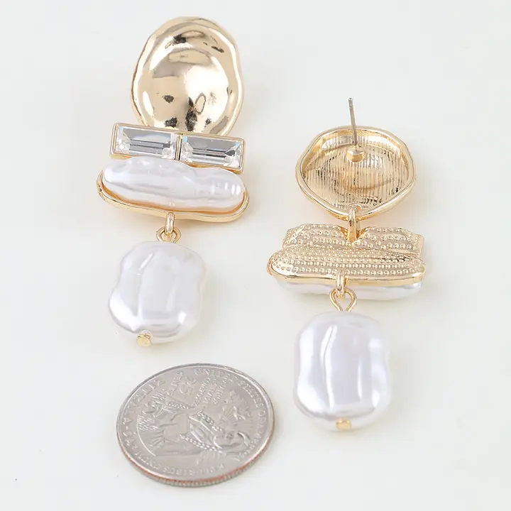 Multi Modern Stone Drop Earrings