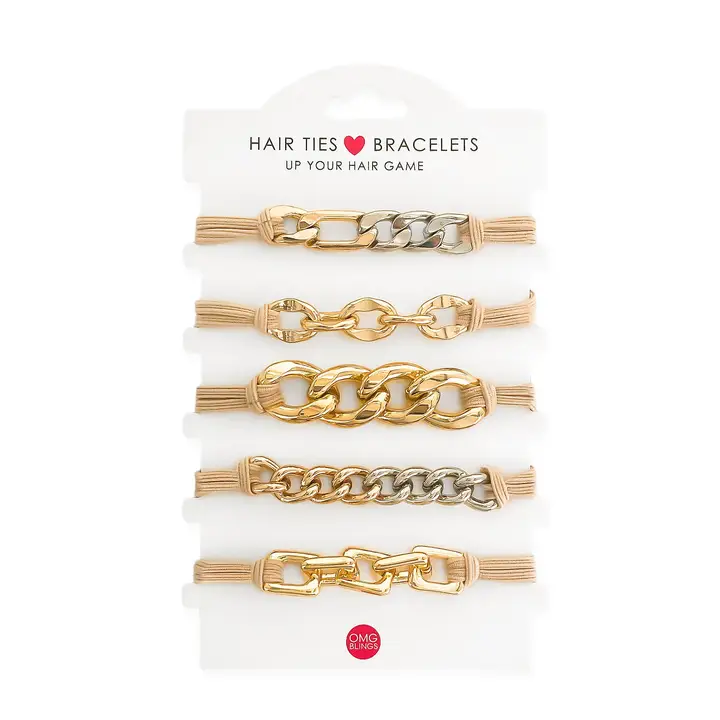 5pc Hair Tie - Bracelet Set