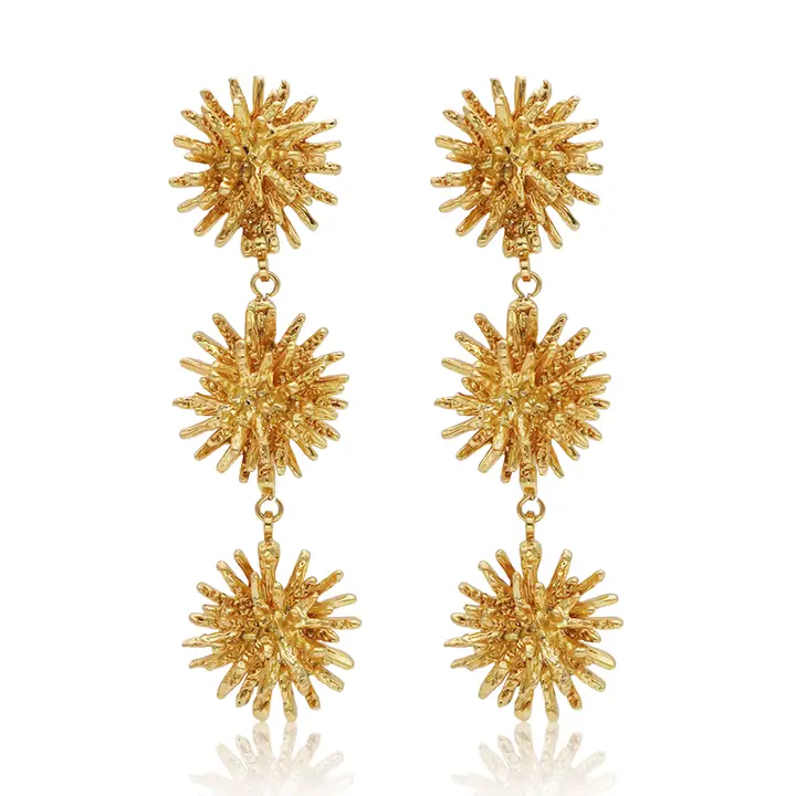 Starburst Cluster Linear Earrings
