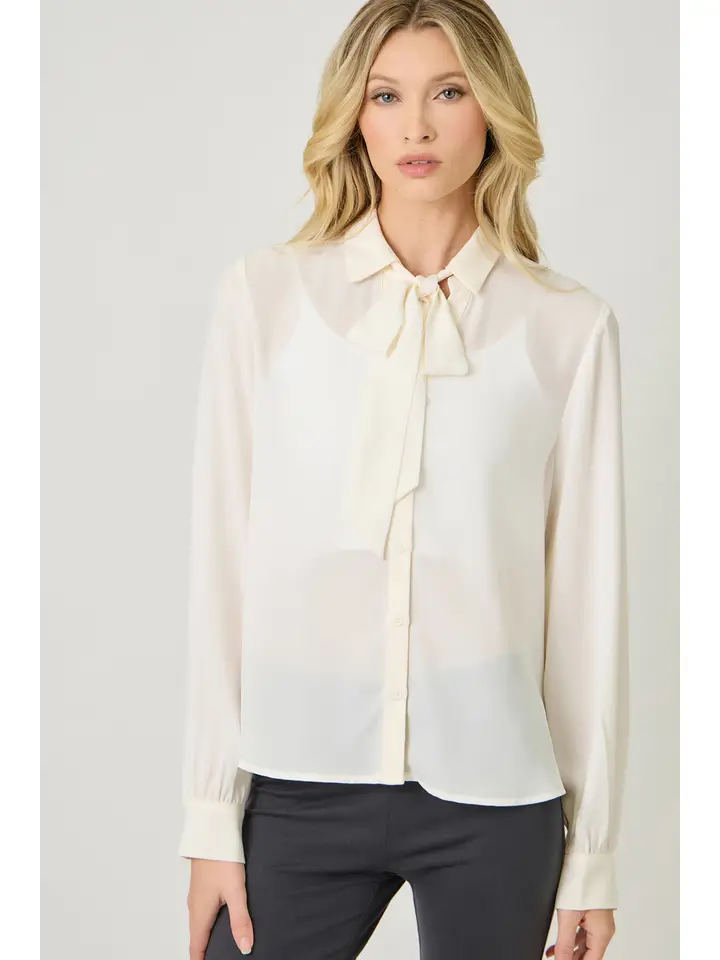 Diana Detachable Tie Neck Blouse