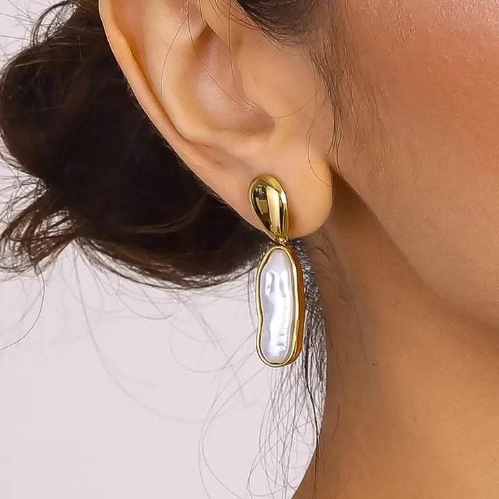 Félice 18K Non Tarnish Pearl Drop Earring