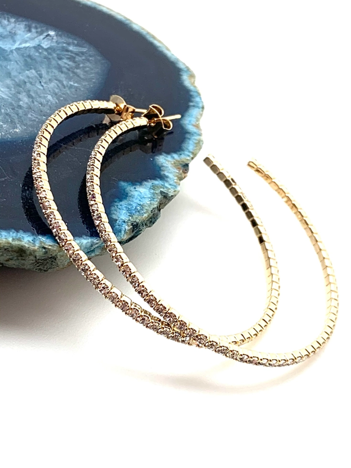 Pave Flex Hoops