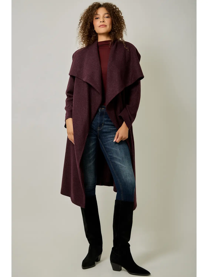 Shawl Collar Long Coat
