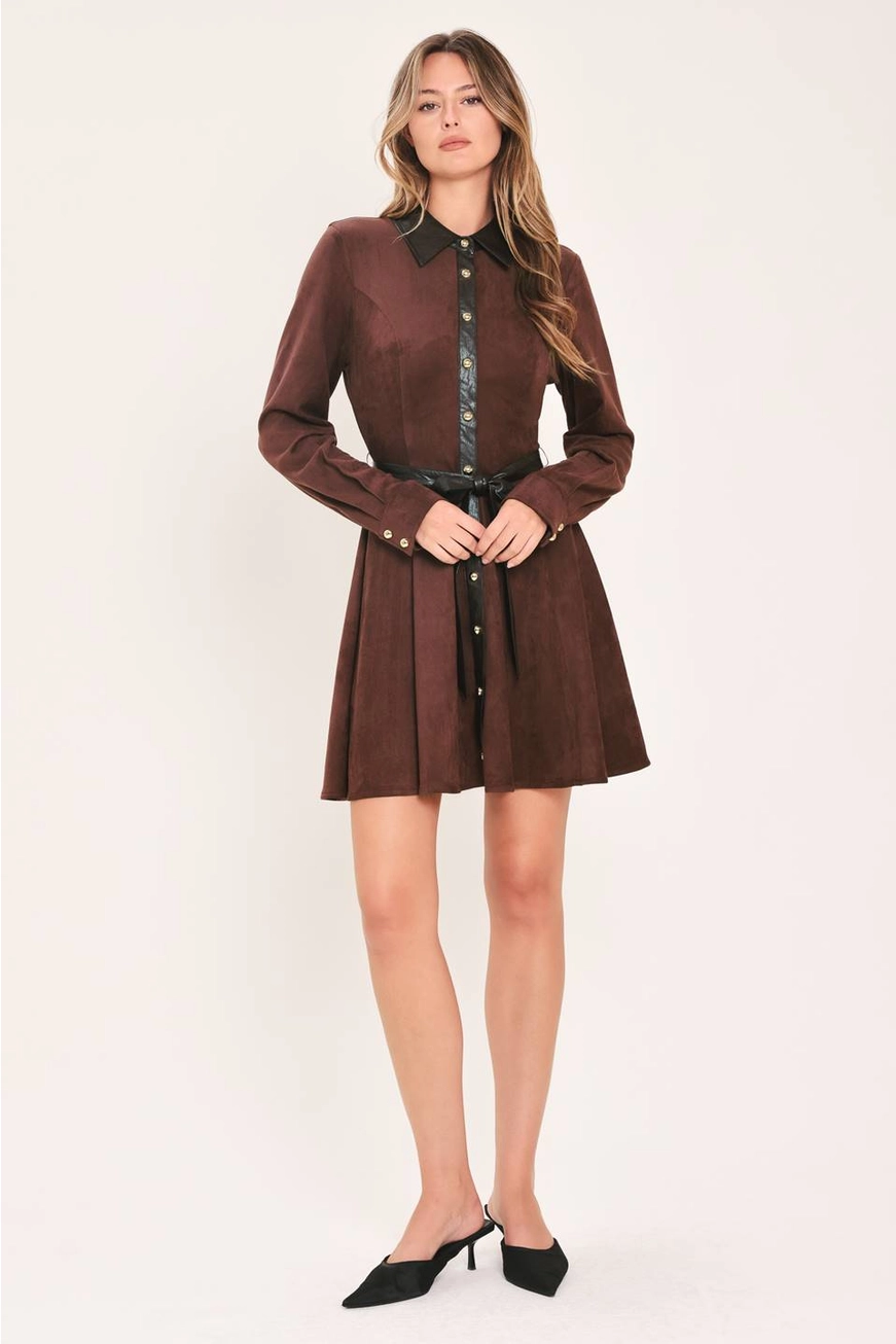 Sutton Faux Suede Mini Dress