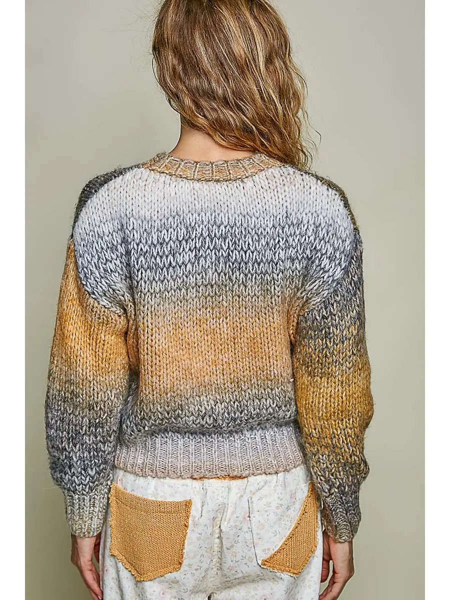 Chunky Knit Ombre Relaxed Sweater