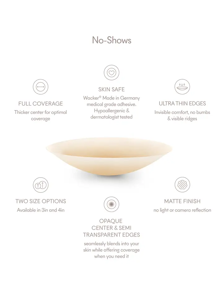 No-Show Reusable Adhesive Nipple Covers