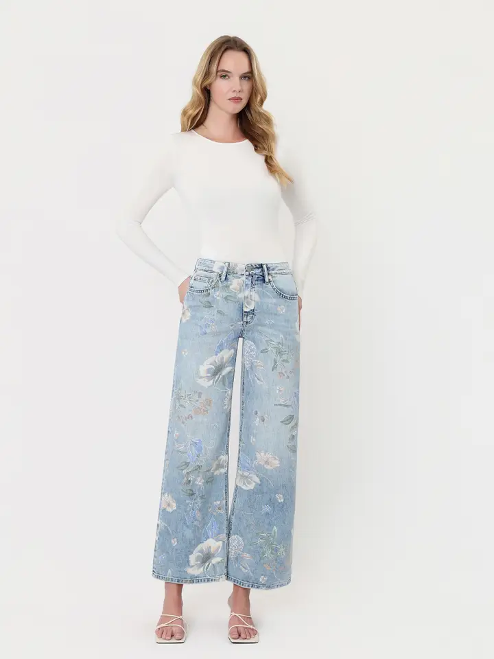 Super High Rise Floral Extreme Vintage Flare Jeans