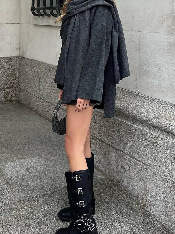 Layered Draped Cardigan