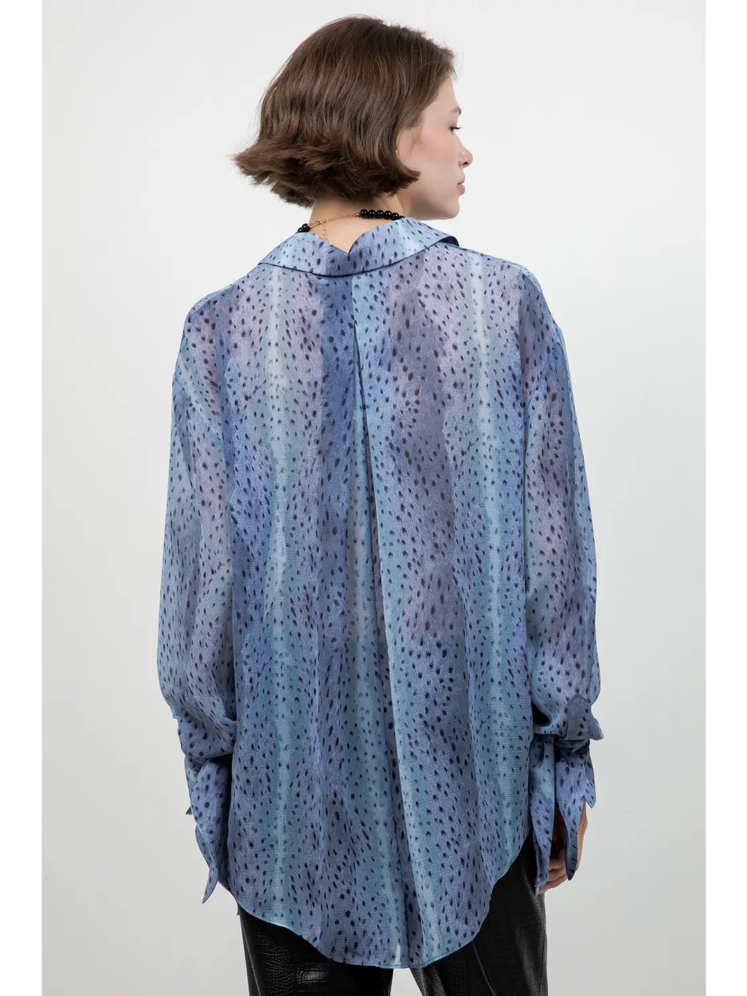 Bambi Print Soft Woven Button Down Shirt