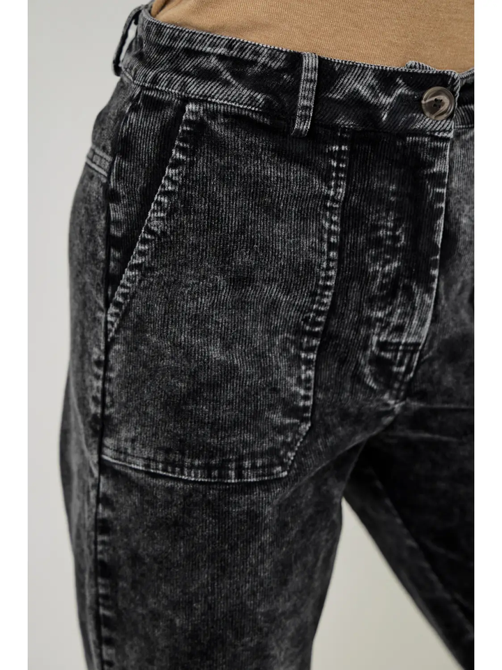 Holly Washed Corduroy Trouser ( 2 Colors-Black & Latte)